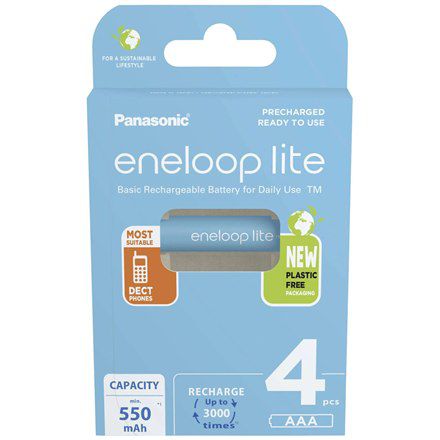 Panasonic Baterie akumulatorowe ENELOOP Lite BK-4LCCE/4BE AAA, 550 mAh, 4 szt.